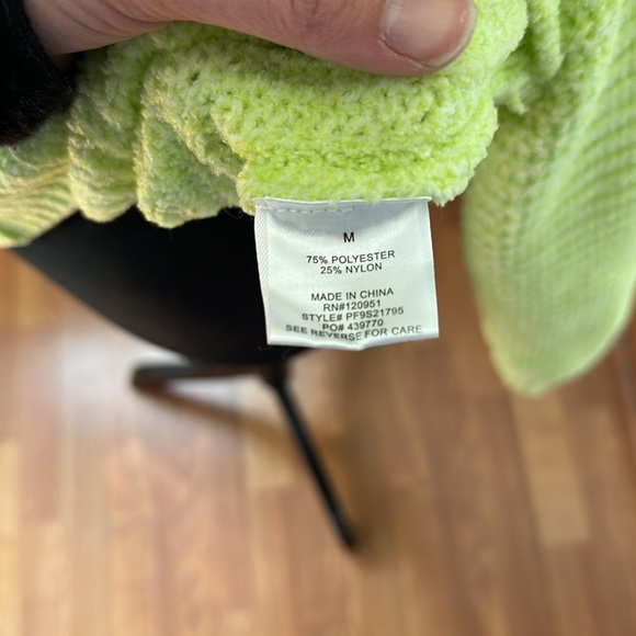 Lime Green Cozy Sweater - Picture 6 of 7
